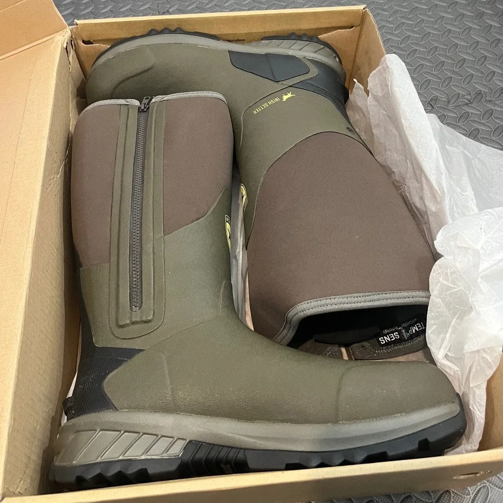 Irish Setter Mudtrek Hunting Boots Mens 15 Green Waterproof Insulated 4866
